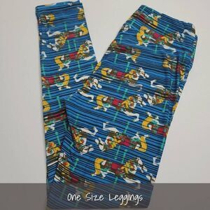 LuLaRoe OS Leggings One Size Carousel Horses NEW